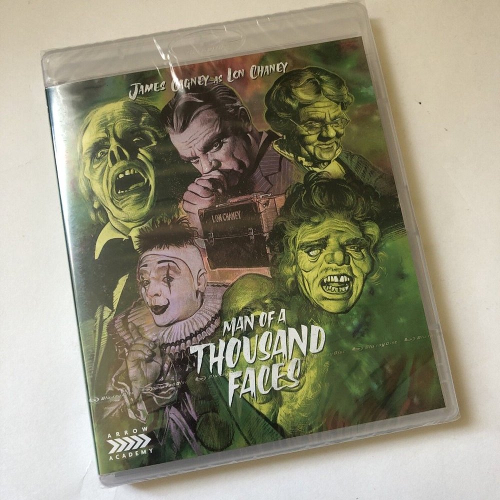 NWOT Arrow Man Of A Thousand Faces HD Blu-ray-NR-bonus features-James Cagney